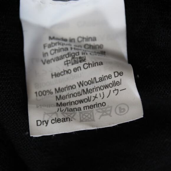 J Crew Merino Wool Sweater Womens Size Small Black Lightweight Preppy Classic - Picture 6 of 6